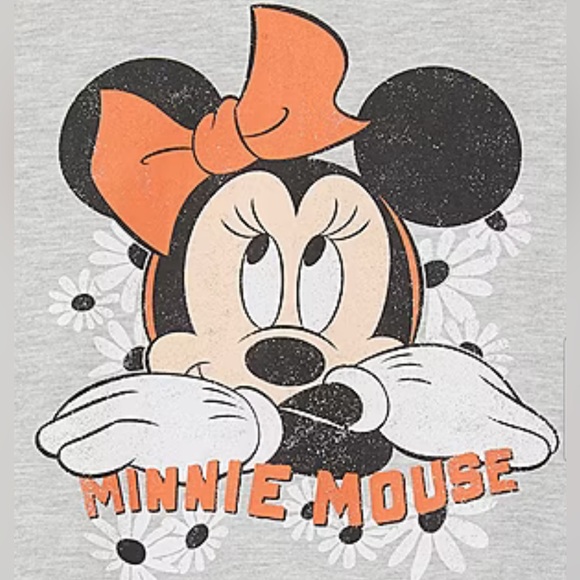 DISNEY 2 PC WORN ONCE! WOMEN JUNIOR’S MINNIE MOUSE HOODIE & SWEATS IN GRAY SZ M - Picture 3 of 9